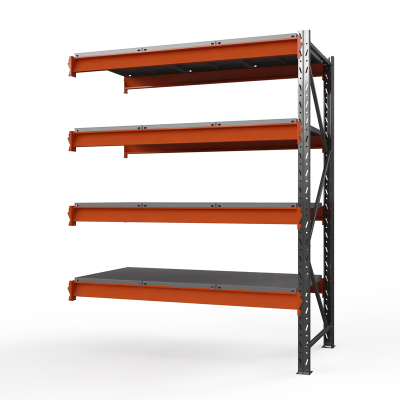 Секция приставная стеллажа металлического ОПТИМА, 3000х2500х785 мм. Полки: 4 шт. метал. HV Market