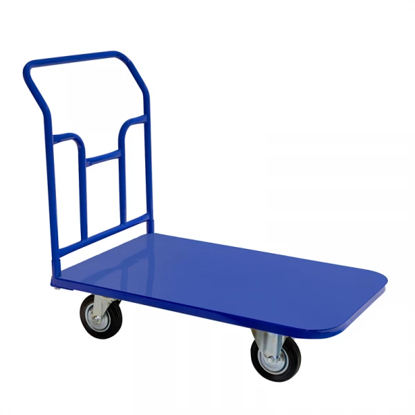 Тележка платформенная ТПТ 600х1000 (г/п 300 кг.) 125 черная резина HV Market