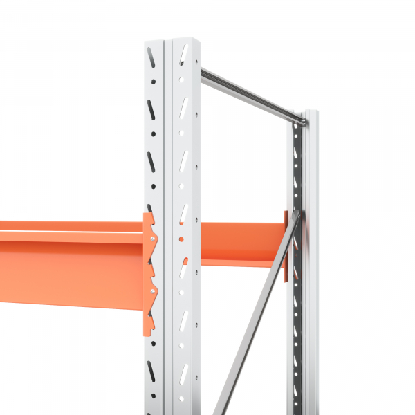 Стеллаж металлический паллетный 5000х1800х1100 мм. Ярусы: пол+3 HV Market