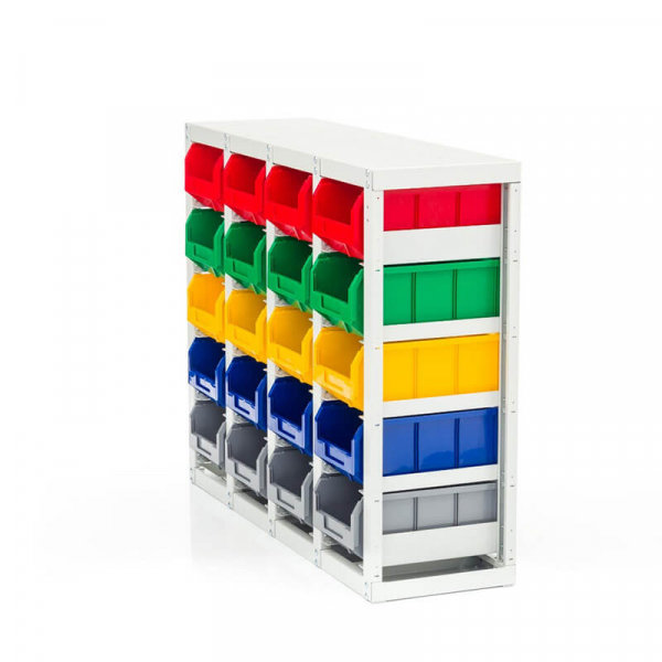 Стеллаж с направляющими мобильный односторонний V3-20 ячеек (125И), г/п 350кг HV Market