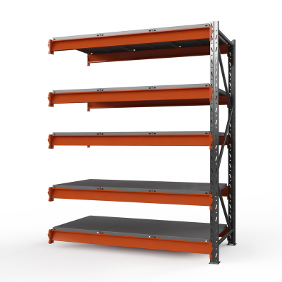 Секция приставная стеллажа металлического ОПТИМА, 3500х2500х785 мм. Полки: 5 шт. метал. HV Market