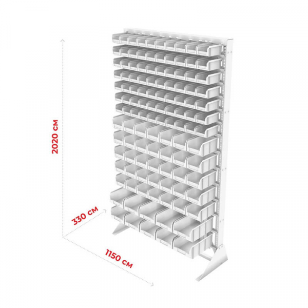 Стойка 1150х2000 односторонняя В1-07-05-02  (желтый/синий/зеленый) HV Market