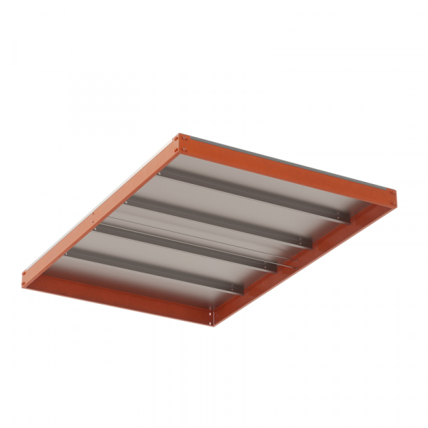 Ярус стеллажа Профи Т, металлический сплошной настил с усилением (1540х500 мм) HV Market