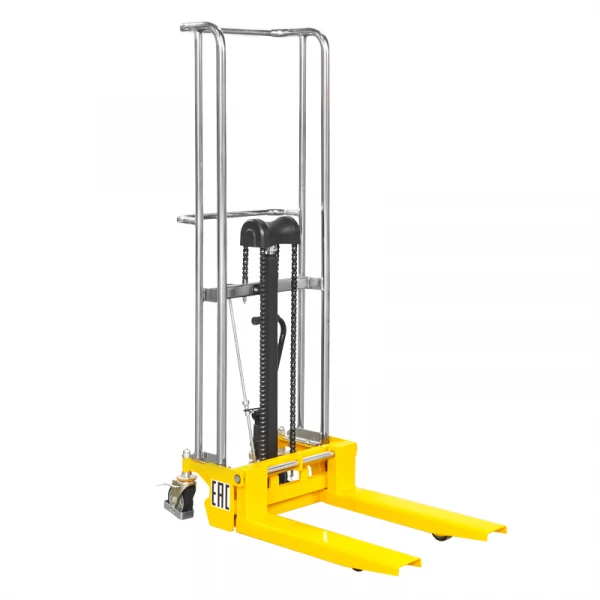 Штабелер гидравлический SDDJS1500 (400 кг; 1,5 м; с вилами и площадкой) SMARTLIFT HV Market