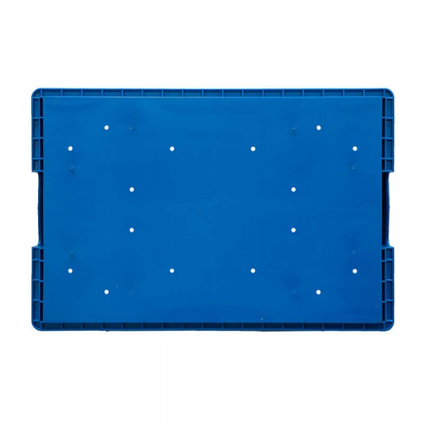 Пластиковый контейнер KLT 6147 универсальный синий, стенки сплошные, дно с отверстиями,  594х396х148 мм HV Market