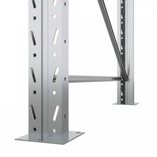 Две секции стеллажа металлического паллетного 2000х2700х1100 мм. Ярусы: пол+1 HV Market