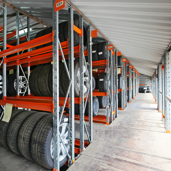 Две секции стеллажа металлического паллетного 3500х2700х1100 мм (70.1.5). Ярусы: пол+2 HV Market