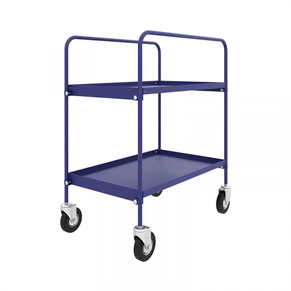 Тележка сервисная двухъярусная с боковой ручкой СТБ 5 (700х1200) колеса 125 мм болтовое крепление HV Market
