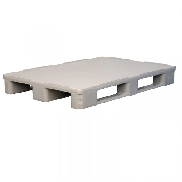 Поддон пластиковый IR 1208-3R-G-H (7500 кг, 200х800х160 мм, сплошной, гигиенический, на 3-х полозьях, усиленный, серый) HV Market