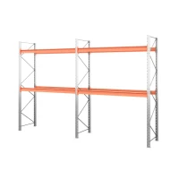 Две секции стеллажа металлического паллетного 3500х1800х1100 мм (85.1.5). Ярусы: пол+2 HV Market