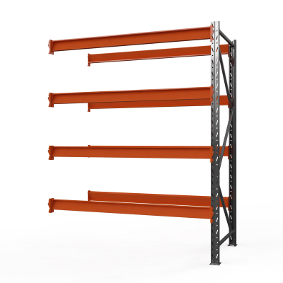 Секция приставная стеллажа металлического ОПТИМА, 2500х2500х785 мм. Полки: 4 шт. без настила HV Market