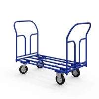 Тележка каркасная с двумя ручками ТКД 10 (800х1800) г/п 300 кг.200 черная резина HV Market