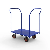 Тележка платформенная с двумя ручками ТЯ 7 основание (800х1400) 125 черная резина HV Market