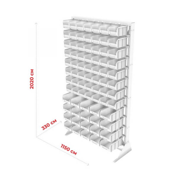 Стойка 1150х2000 односторонняя В1-00-08-04  (синий/зеленый) HV Market