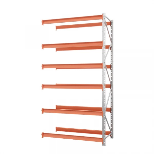 Секция приставная стеллажа металлического ОПТИМА, 3500х2500х785 мм. Полки: 6 шт. без настила HV Market