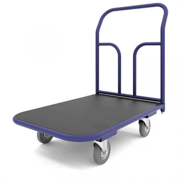Тележка платформенная с резиновым покрытием ТПР 7 (800x1400) г/п 550 кг. 200 серая резина HV Market