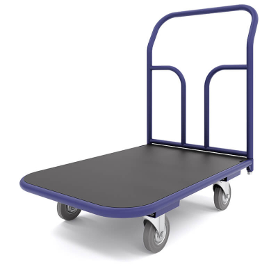 Тележка платформенная с резиновым покрытием ТПР 2 (600x900) г/п 300 кг. 125 серая резина HV Market