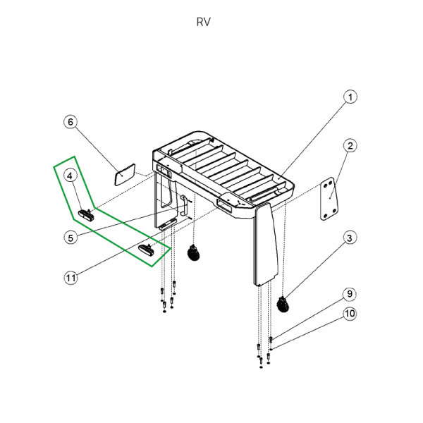 Фара головного света встроенная для ричтрака RV (24V) HV Market