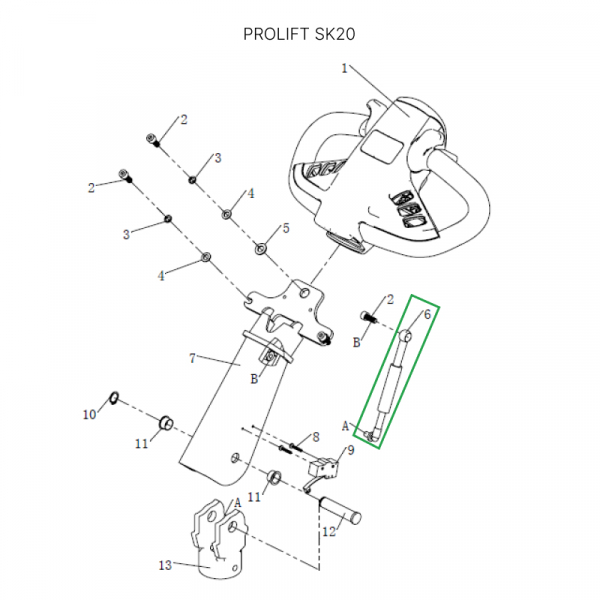 Амортизатор ручки для штабелеров SDR/SDK 1,5-2 т, для тележек SK20 HV Market