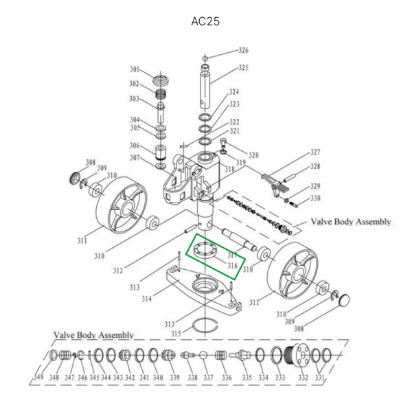 Опорный подшипник гидроузла для гидравлических тележек JC20 HV Market