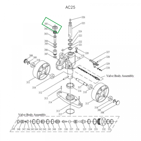 Крышка пружины для гидравлических тележек AC25 HV Market