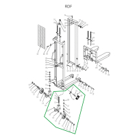 Колесная опора поворотная c тормозом в сборе для RDF HV Market
