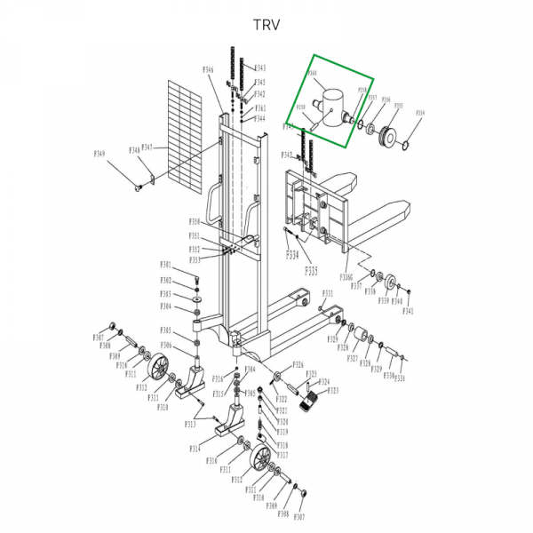 Крестовина  гидроузла в сборе для TRV1025 HV Market